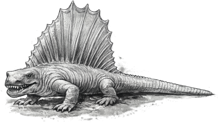 Dimetrodon-Modell im Traumlandpark