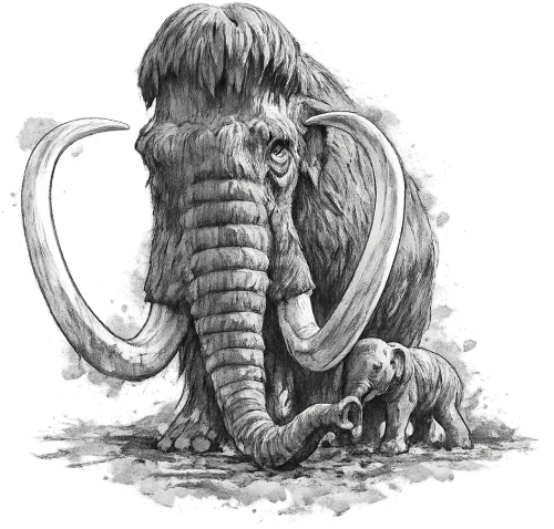 Mammut-Modell im Traumlandpark