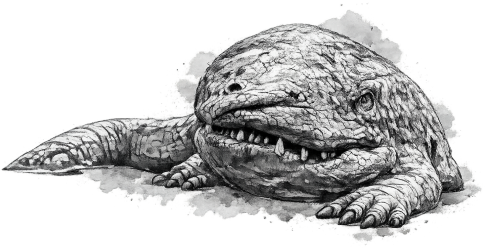 Mastodonsaurus-Modell im Traumlandpark